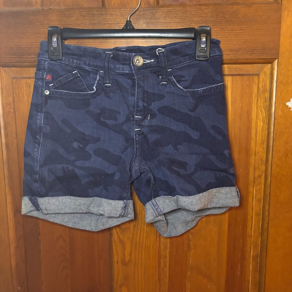 Rock & Republic Blue Camo Jean Shorts